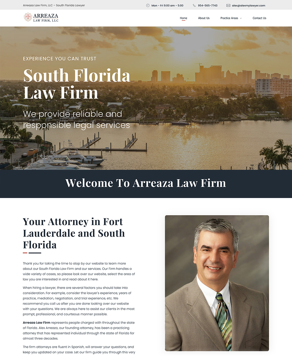 site design for a lawyer