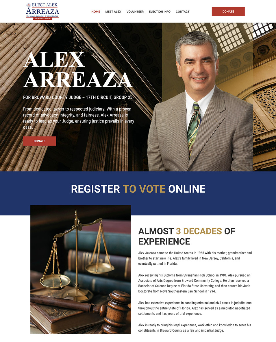 responsive website design for a lawyer firm in florida